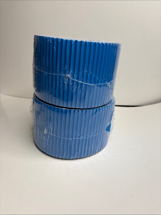 Other - Blue scalloped corrugated bulletin board boarder / trim Pack of 2